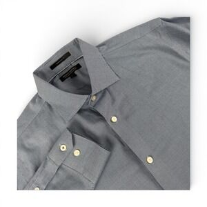 Banana Republic Shirt Mens L Standard Fit Button Down Blue Micro Houndstooth